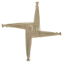 Lichtgroene Saint Brigids Cross Wanddecoratie Handgeweven Rush