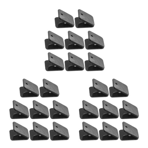 24Pièces Support Noir ABS Transparent Antidérapant Durable 2