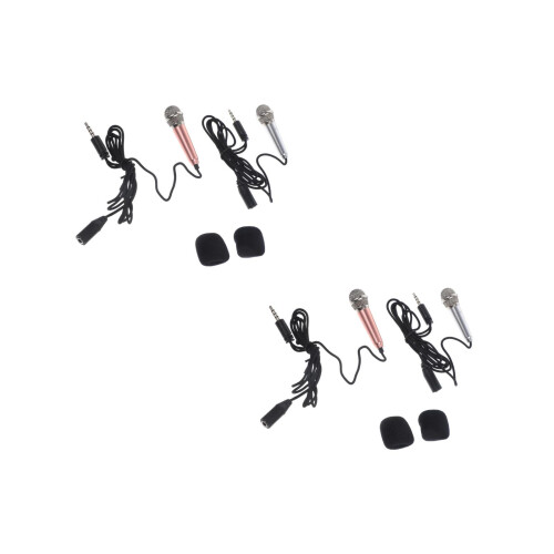 4Pièces Microphone Portable Pour Chant Et Enregistrement 2