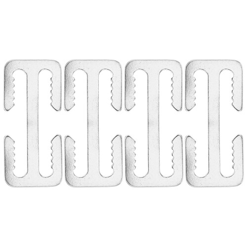 4Pcs Stainless Belt Buckle Clips for Scuba, Silver DIY Kit