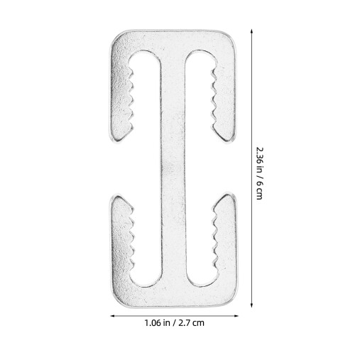 4Pcs Stainless Belt Buckle Clips for Scuba, Silver DIY Kit 2
