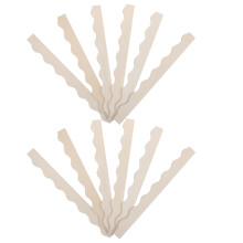 12Pcs Wooden Scalloped Decorative Edge Trim Strips Beige for DIY Decor