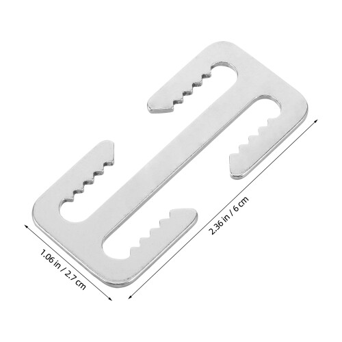 4Pcs Stainless Belt Buckle Clips for Scuba, Silver DIY Kit 1