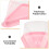 50Pcs Pink Pet Triangle Cake Boxes Clear Plastic Dessert Packaging 8