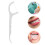 1000Pcs Portable White Floss Picks Soft Plastic Teeth Cleaners 10