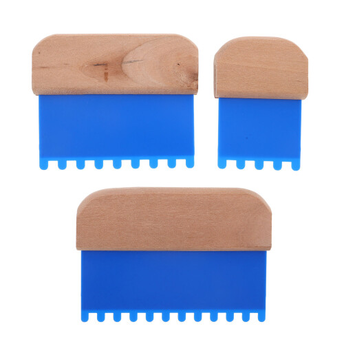 3Pcs Multi Paint Texture Comb Set for Walls Plastic Wood DIY Art Tool