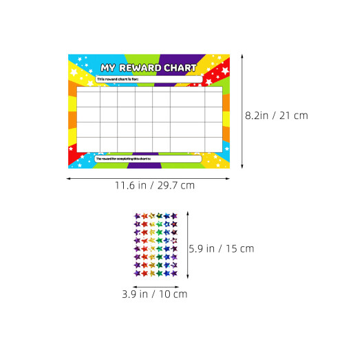 1Set Classroom Reward Chart Paper Stickers Motivation Tool 2