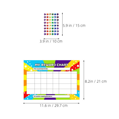 1Set Classroom Reward Chart Paper Stickers Motivation Tool 1