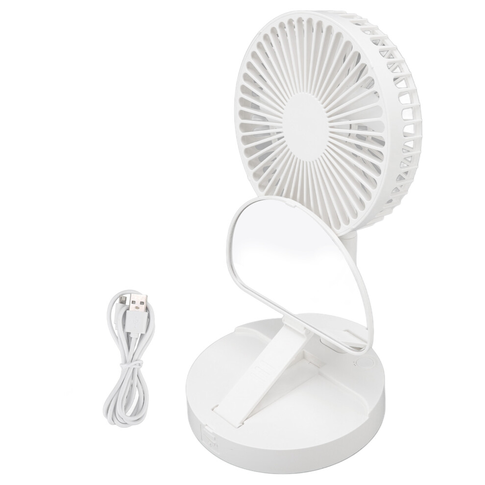 Usb Desktop Fan With Mirror, 3Speeds & Built-In Battery 9058772700339