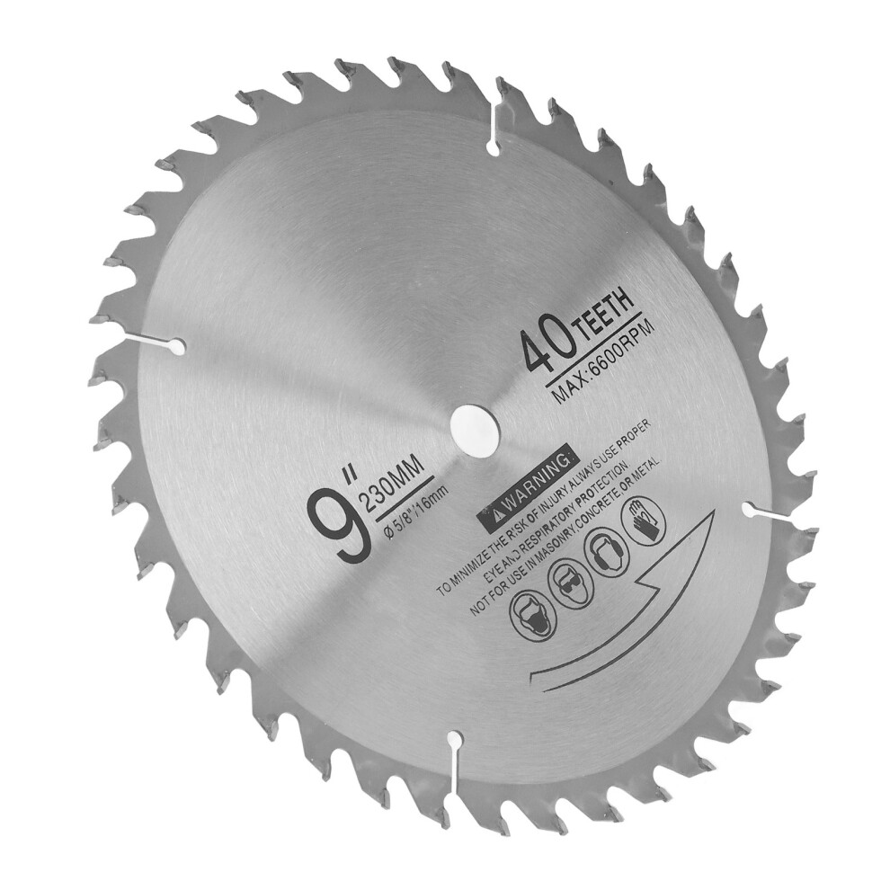 40T 9In Carbide Circular Saw Blade 6600Rpm For Woodworking 7601390335784