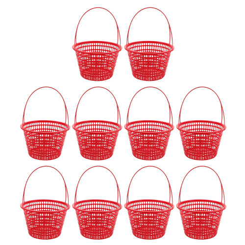10Pièces Petit Panier Rouge À Pour Récolte Cerises