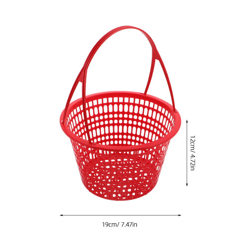 10Pièces Petit Panier Rouge À Pour Récolte Cerises 1