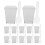 100Set Clear Party Dessert Cups with Square Design and Lids 1