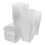 100Set Clear Party Dessert Cups with Square Design and Lids 8