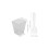 100Set Clear Party Dessert Cups with Square Design and Lids 3