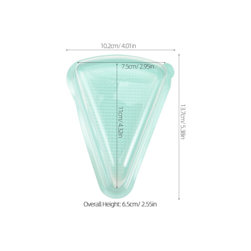 50Pcs Clear Green Triangular Cake Boxes for Mousse Cheesecake Storage 2