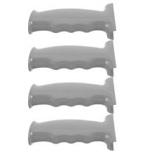 4Pcs Grey PVC Crutch Handle Covers Anti-Slip for Manual Wheelchair