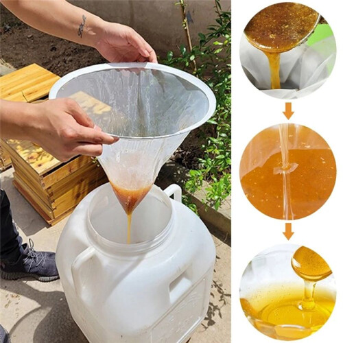 Fiber Beekeeping Honey Strainer Filter Screen Purifier Apiary Equipment Tool Colanders Kitchen Gadget 1