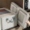 Beige Stripes Folding Metal Frame Clothes Storage Box Large Capacity Pants Storage Box 2