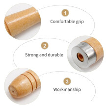 Houtvijl 15-Delig Houten Vijl Speciaal Handvat Braamvrije Stalen Vijl Rond Gat Klein Houten Handvat (4 mm + 5 mm + 6 Mm)