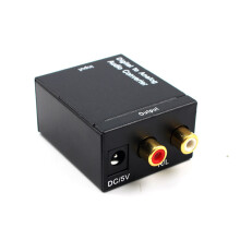 Optical Coaxial Toslink Digital to Analog Audio Converter Adapter RCA L/R 3.5mm