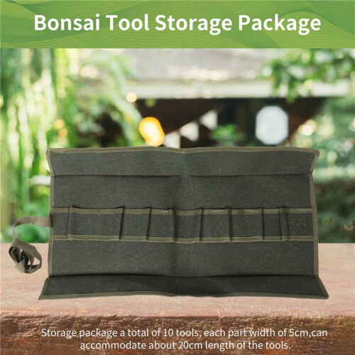 600x430Mm Japanese Bonsai Tools Storage Package Roll Bag Canvas Tool Set Case 1