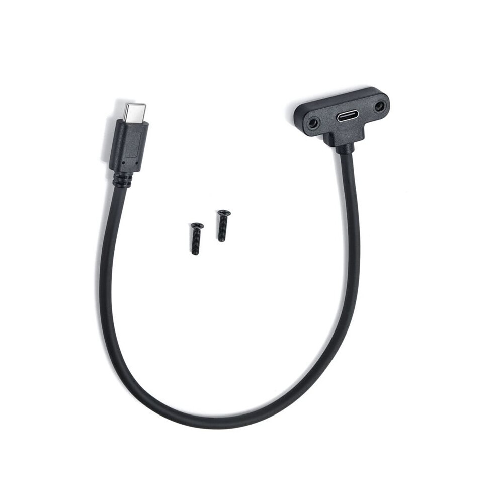 Usb-C Usb 3.1 Type C Male To Female Extension Data Charge Cable With Panel Mount Screw Hole 480Mbps Type C Connector 4852367054556