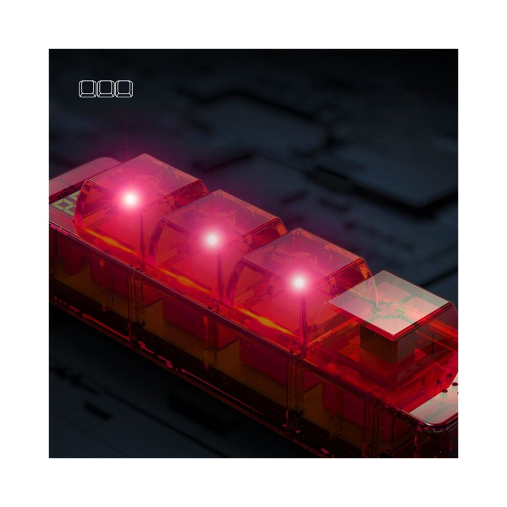 Keycap Keychain Keyboard Fingertip Toys Decompression Mechanical Keyboard 4 Keys With Keycaps Timing/Speed-Changing A Green 4852537370783
