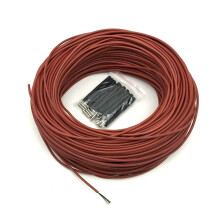 12K HEAT 50M 12K 33Ω/M Cabo de Aquecimento de Fibra de Carbono 3MM Fio de Aquecimento de Piso Cabo de Aquecimento de Silicone de Alta Temperatura