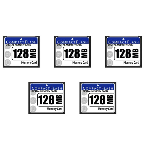 5X 128MB Compact Flash Memory Card for Camera, Advertising Machine, Industrial Computer Card
