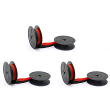 3 Stuks GR1 Typemachine Lint Twin Spool Typemachine Lint Vervanging voor de Meeste Typelinten (Zwart en Rood)