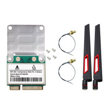 RTL8852BE WiFi 6-Netwerkkaart met 10DBI-Antennes BT 5.2 PCI-E Dual-Band 2,4G/5GHz 1800M-Adapter voor Win 10, 11