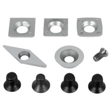 5Pcs Turning Carbide Cutter Inserts Combination Set for Wood Turning Working Lathe Tool with Screw