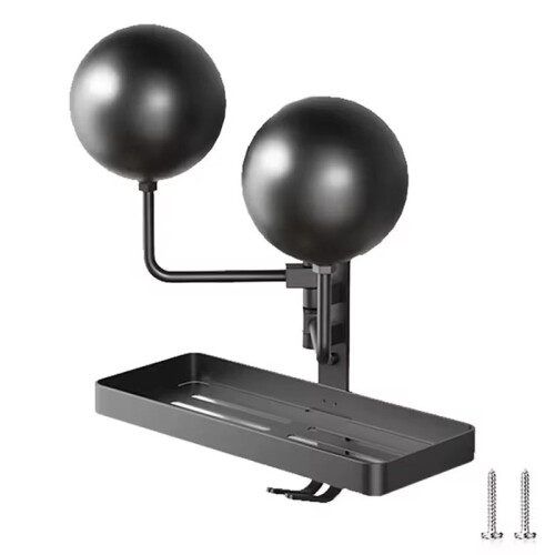 Motorcycle Helmet Display Stand with Adjustable Hook Wall Mounted Organize Caps Jackets & Accessories. Universal Fit