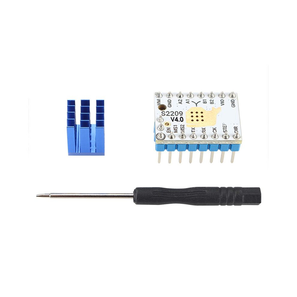 Tmc2209 V4.0 Stepper Motor Driver Quiet Operation For 3D Printers, 5.5-28V 2.8A With Heatsink, Enhanced Microsteps 4713995538156