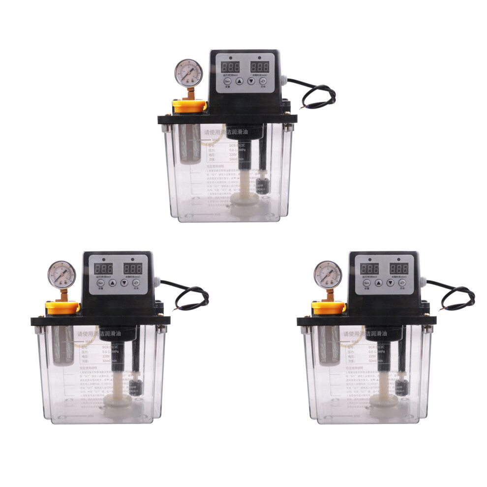 3X 2L Lubricating Oil Pump Automatic Lubricating Oil Pump Electromagnetic Lubrication Pump With Pressure Gauge 6133053049802