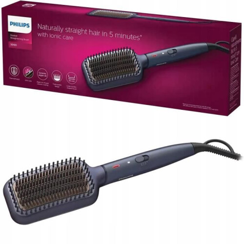 Philips Brosse lissante - PHILIPS - BHH885/00 - Ionisation - Couleur blanche - Coiffage rapide