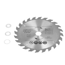 Kreissägeblatt aus hochhartem Hartmetall (TCT-Legierung) mit Antihaftbeschichtung für vielseitige Anwendung. Hochwertige Hartmetalllegierung,