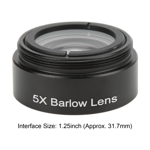 5X Barlow Lens for Stereo Microscope M28.6 Threaded 31.7mm 2