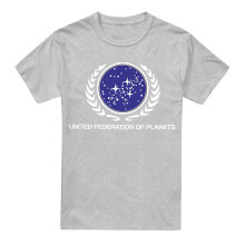 (S, Sport Heather) Star Trek Mens United Federation Logo T-Shirt