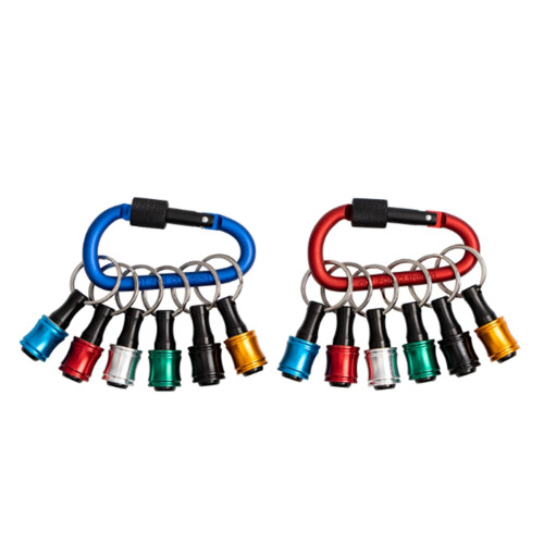 Bithouder Sleutelhanger, 2 Sets van 6 STUKS 1/4 Boorbithouder, Easy Release en Quick Change Bithouder,Schroevendraaier Bithouder 1