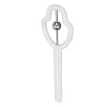 Zungenspitzen-Übungsmundtrainer, PP & Legierung, 15,35,1 cm, Weiß