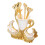 Elegant Gold & White Swan Base Fork Holder Set, 6 Pcs, Multi-use 1