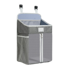 Baby Bedsides Hanging Storage Bag for Cribs Playard-grey