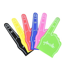 Conjunto de 6 Luvas Dedo de Espuma Material EVA 46x23.5cm Acessórios para Eventos Esportivos e Torcida