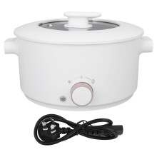 3L Mini Electric Cooking Pot, Creamy White, 900W