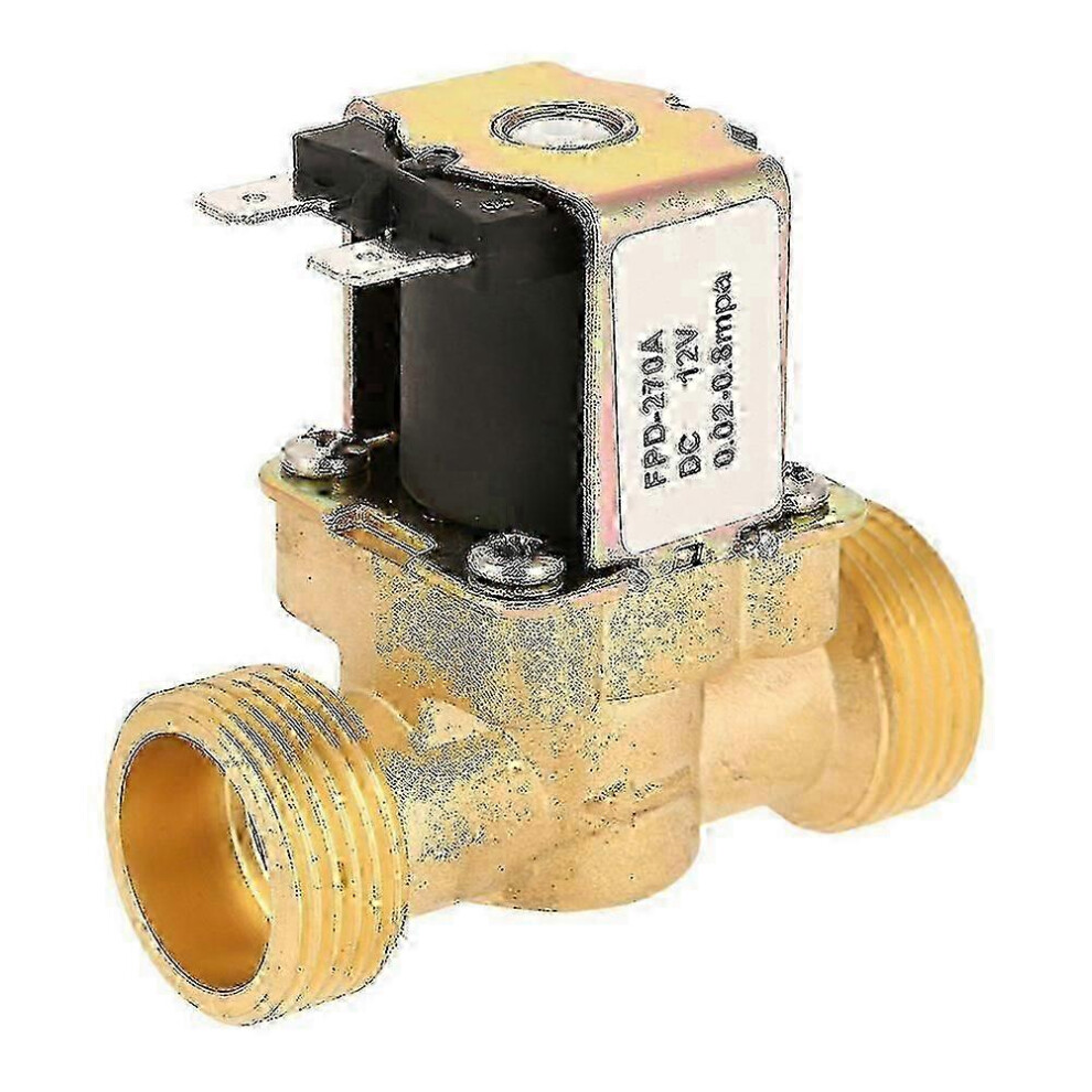 12V Solenoid Valve Normally Closed Brass Waterproof Precise Water Control Stable Installation 6901508027053