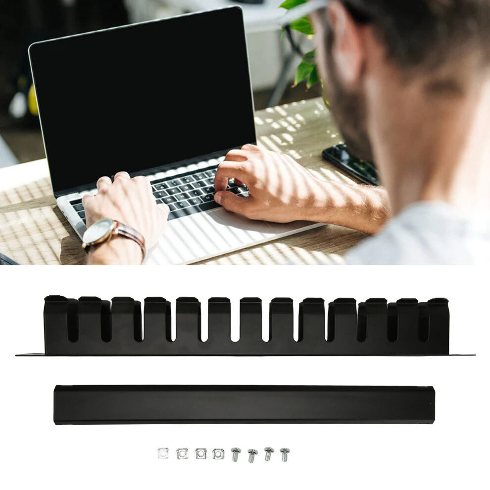 2U Server Rack Cable Organiser 12 Slots 7340572953971