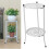 Double Layer Iron Plant Stand 50cm, White, Multi-Purpose Flower Rack 13