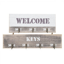 Organizador decorativo para la entrada con perchero de pared hecho a mano, perchero de alambre personalizable para colgadores de pared rústicos con